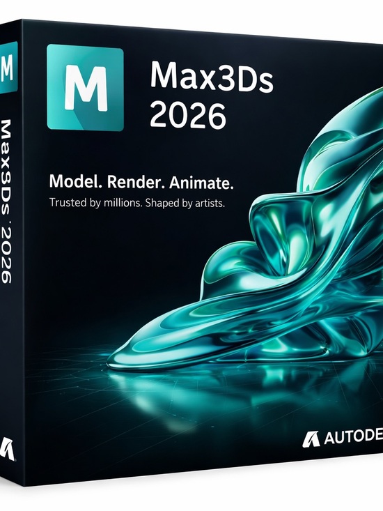 Other - Autodesk Max3Ds 2026 Software Box - Teal/Black